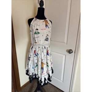 Bernie Dexter Rockabilly Idol Dress XL Novelty Print Pin Up Silhouettes NWT